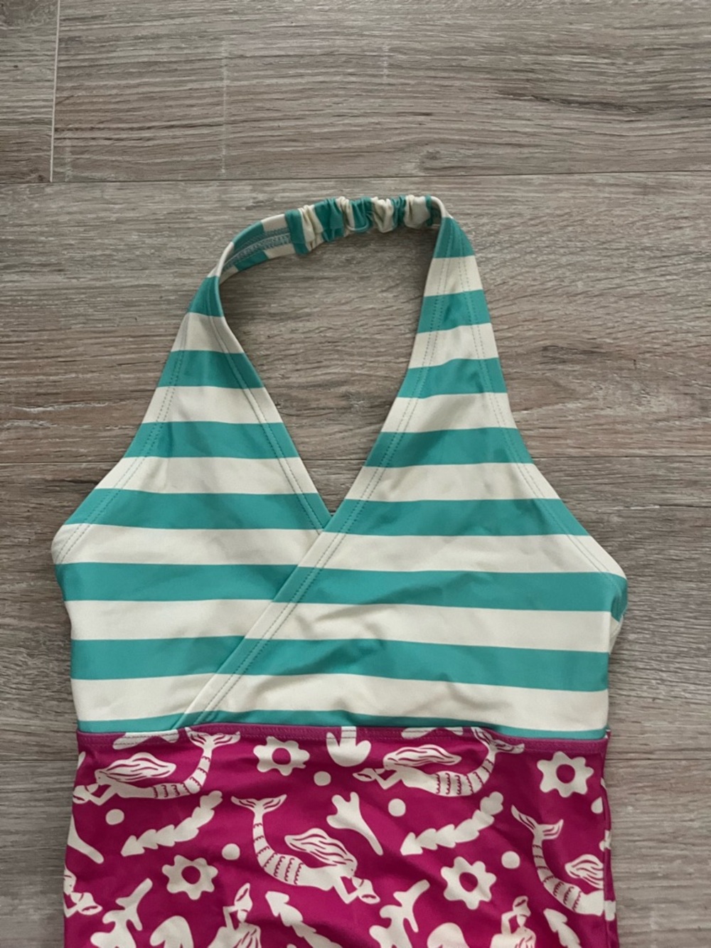 Hanna Andersson Girl’s Halter One Piece Swimsuit Merry Mermaids Mixie - Size 10 - Picture 2 of 8